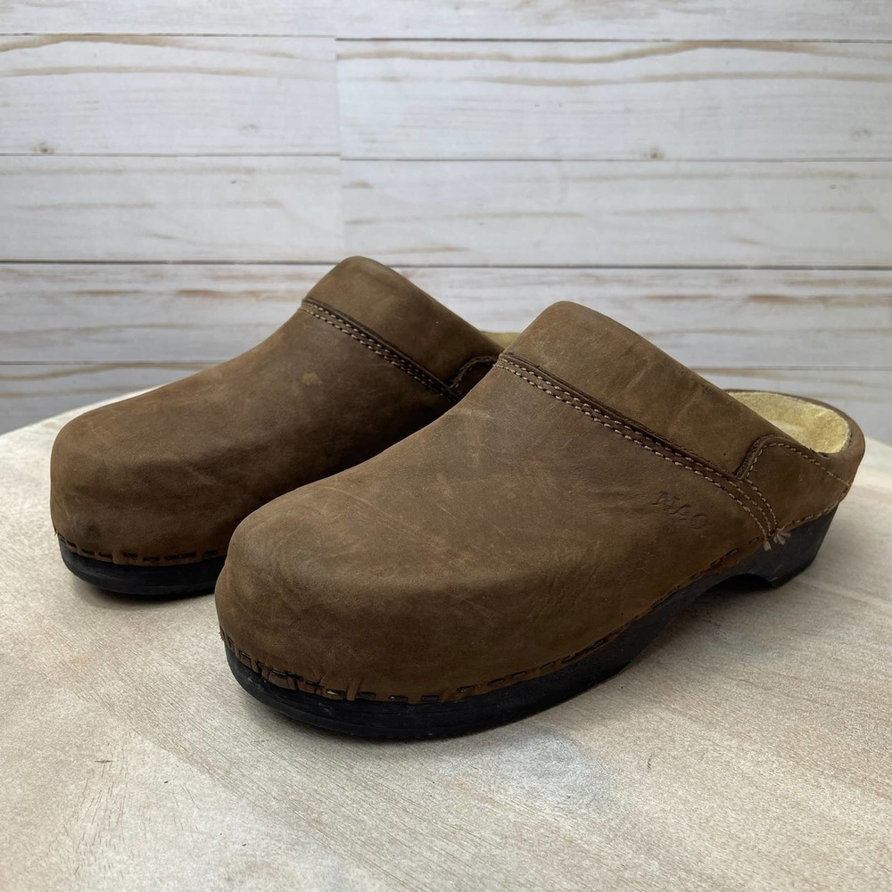 Naot Women's Size 37 EU 6.5 US Dark Brown Black Wedge Slip On Clog Casual Shoe - Picture 14 of 15